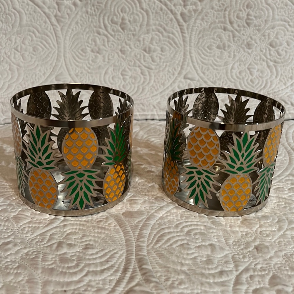Bath and Body Works pineapple candle holders, NWT